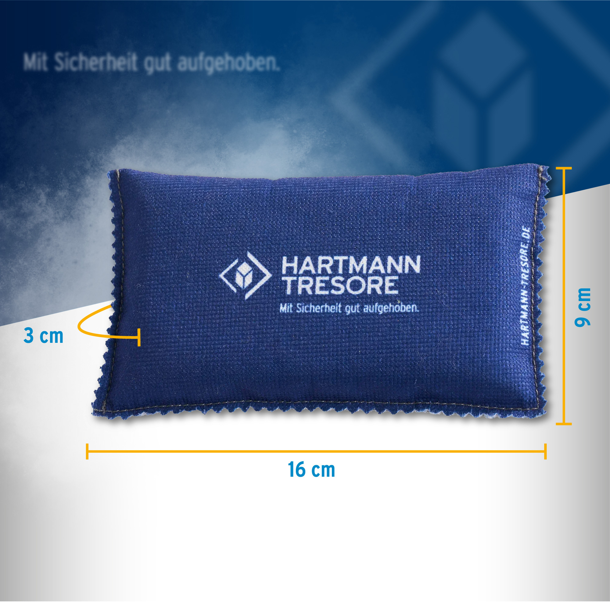 Tresor-Trocknerkissen mit Feuchtigkeitsindikator