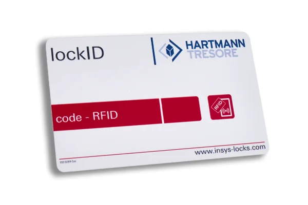 RFID-Karte lockID mit HARTMANN TRESORE Logo zum Öffnen des Tresorschlosses E90300