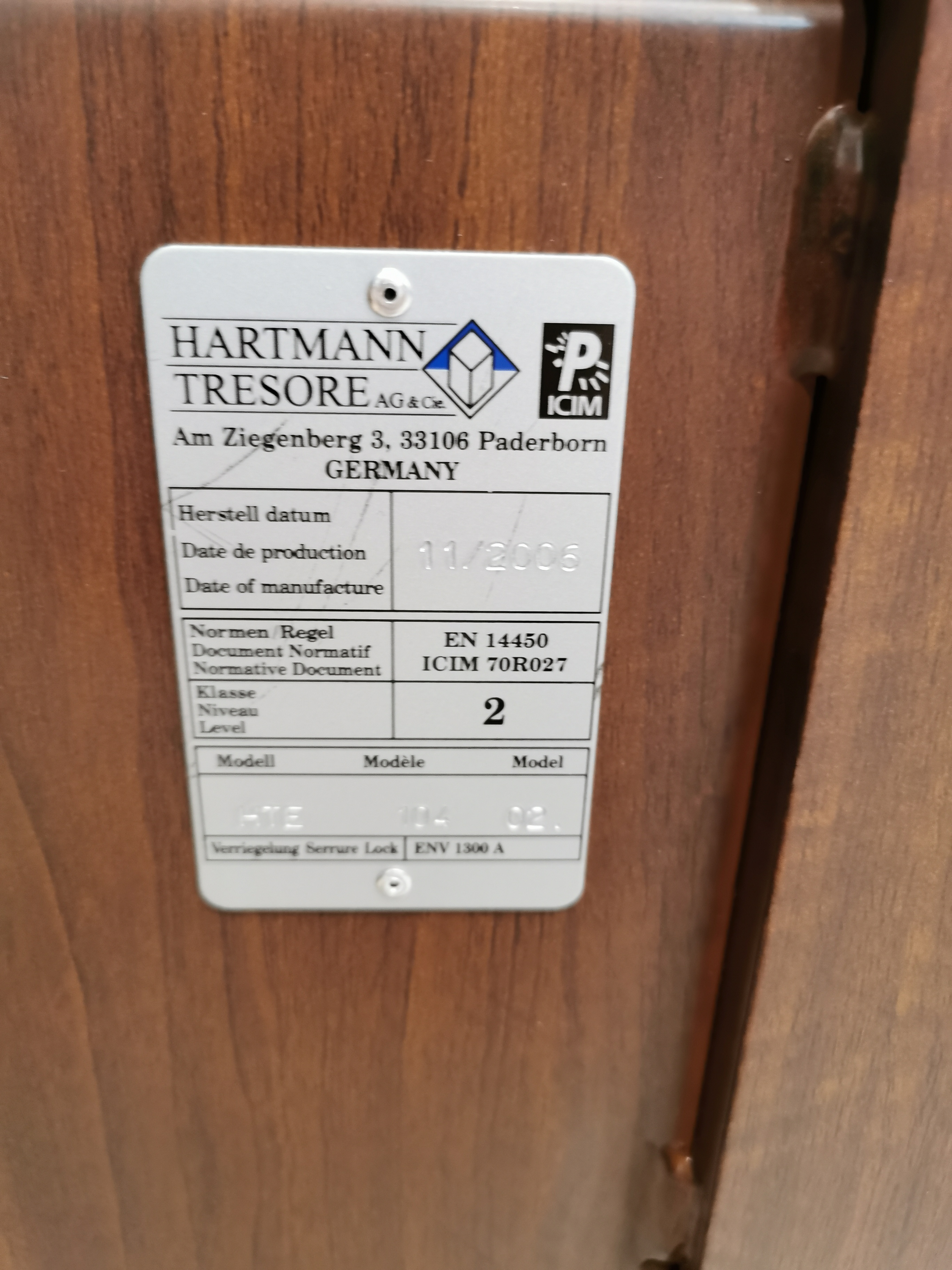 Hartmann Exklusiv Modell 104-02/B