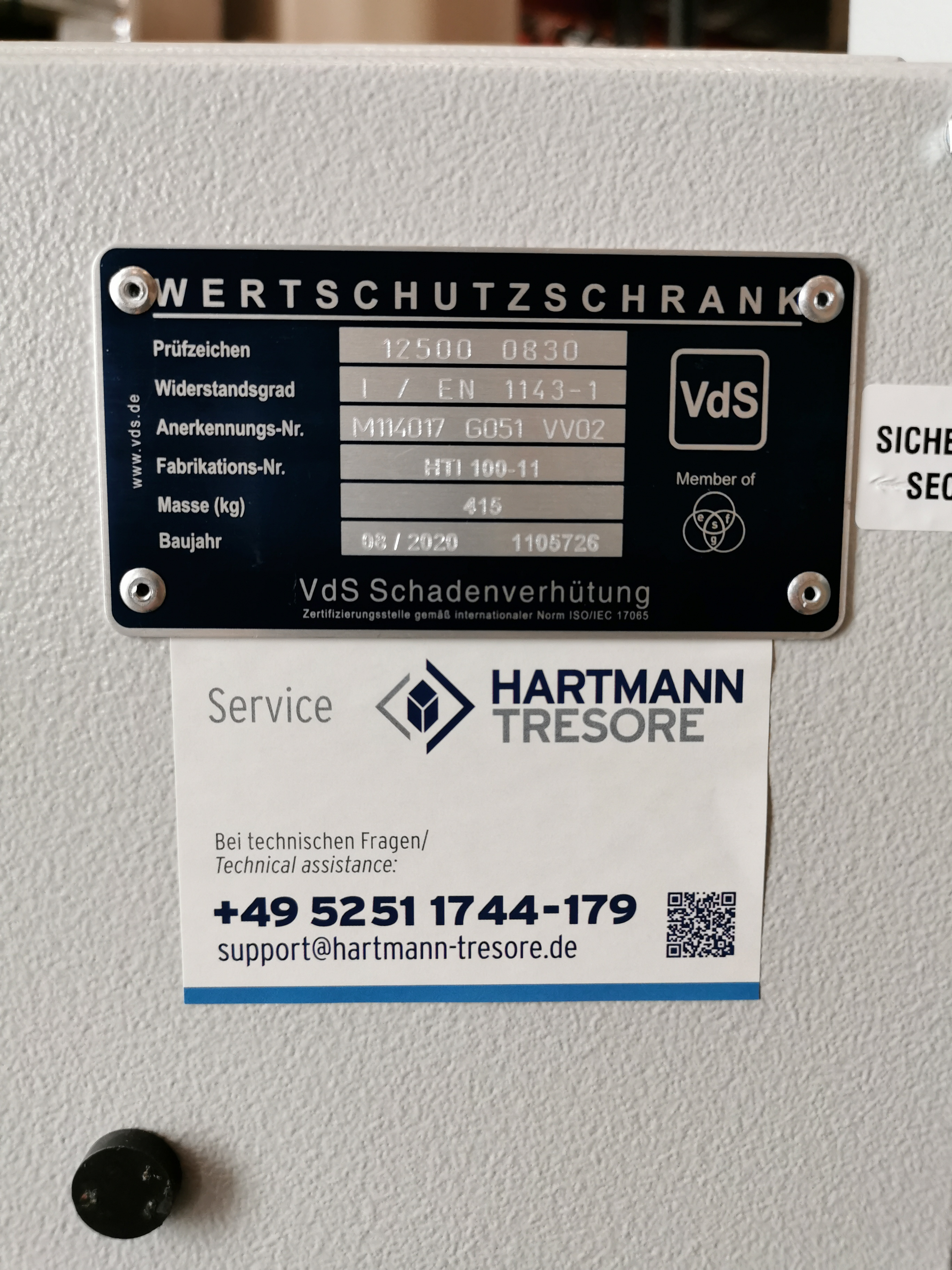 HTI 100-11 Wertschutztresor